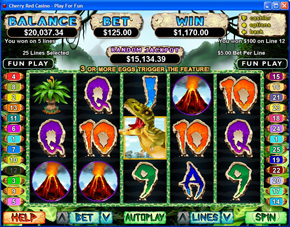 Click to Play T-Rex Bonus Slot Game