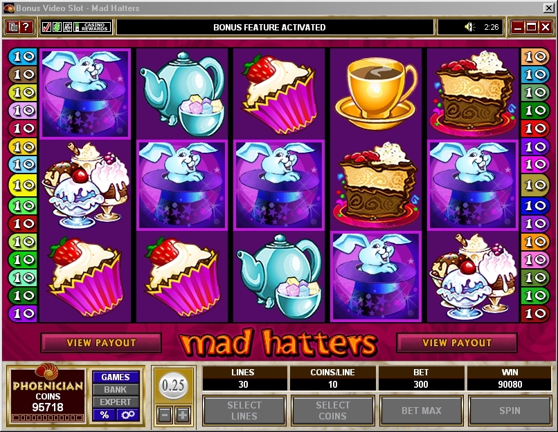 Mad Hatters Online Casino Video Slot Game