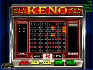 Real Time Gaming Video Keno